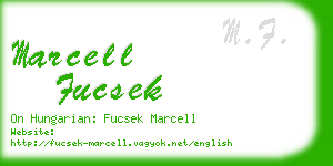 marcell fucsek business card